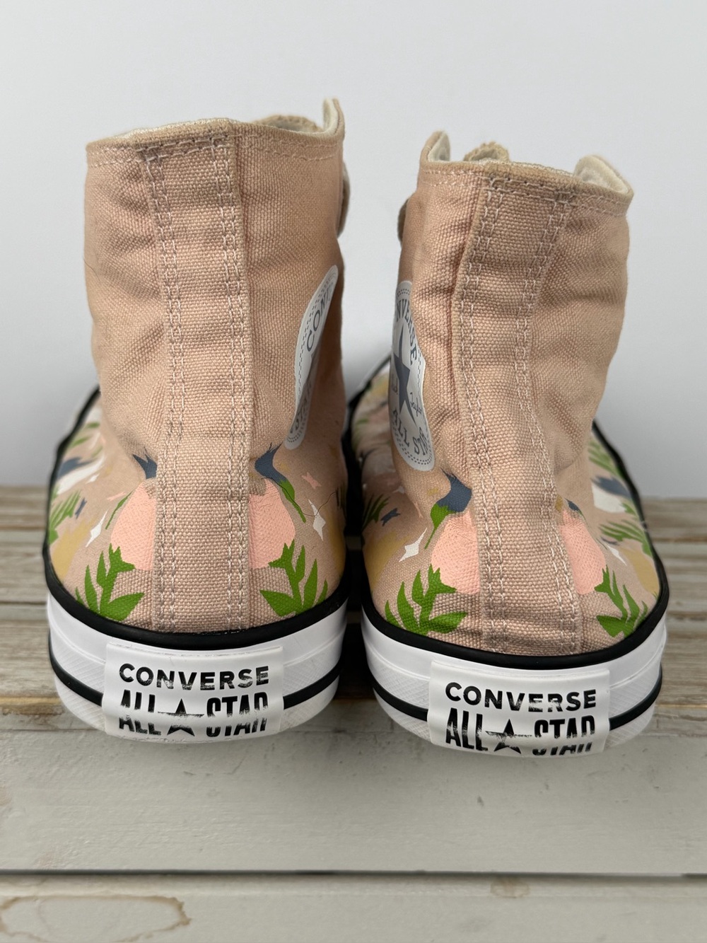 Converse all Star Chuck Taylor Canvas Hi Top Trainers Floral women’s size 8 - Picture 10 of 12